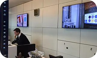 An interactive display in a hotel
