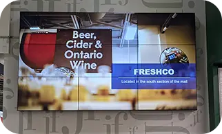 Digital signage in a shopping mall