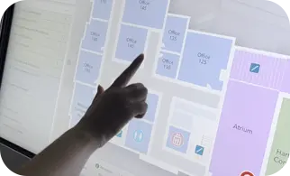 A digital wayfinding kiosk