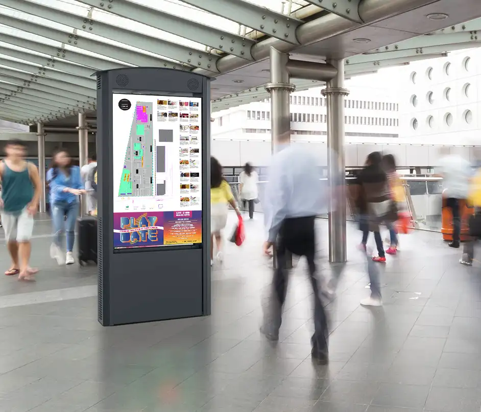 Kiosque numérique autoportant double face Duraline