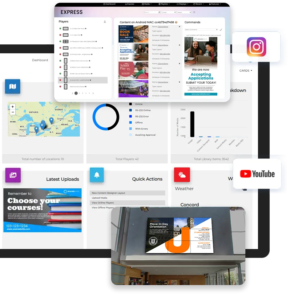 software de señalización digital para educación