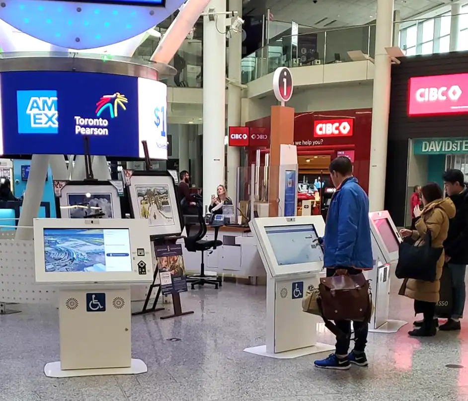 kiosque numérique incliné duraline