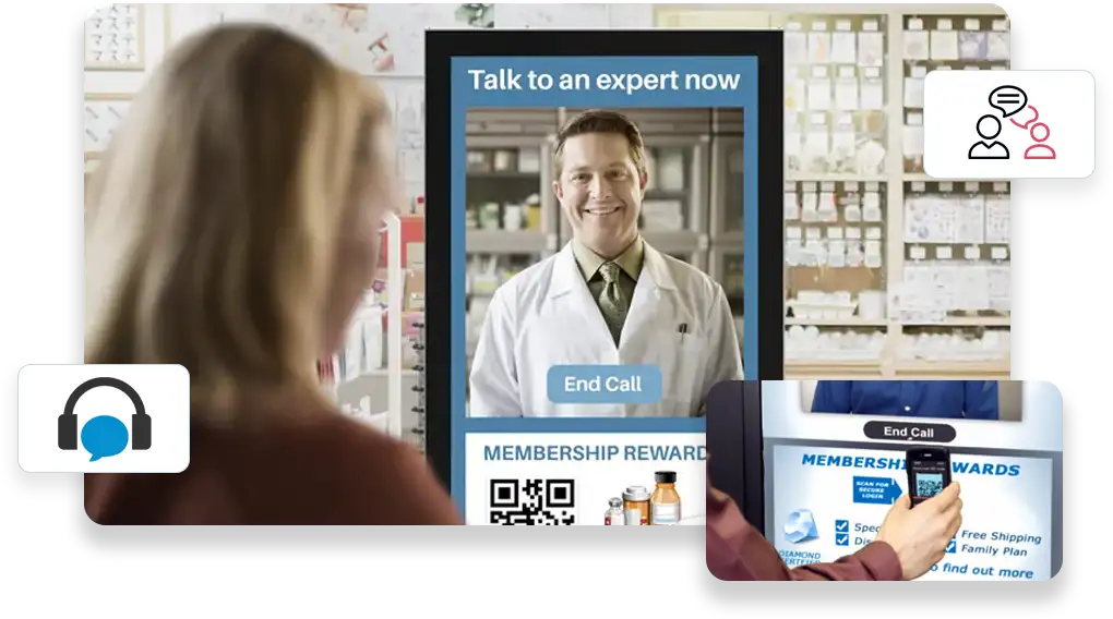 digital signage live chat