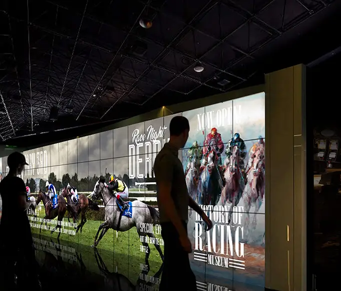 mur vidéo dans un casino