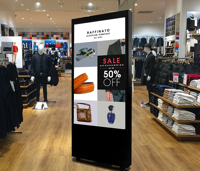 quiosco digital en tienda minorista
