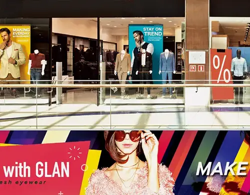 affichage numérique dans le commerce de détail