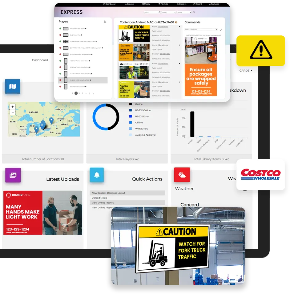 Fonctionnalités du logiciel des centres de distribution