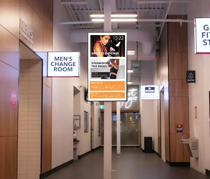 Affichage numérique pour salles de sport et fitness