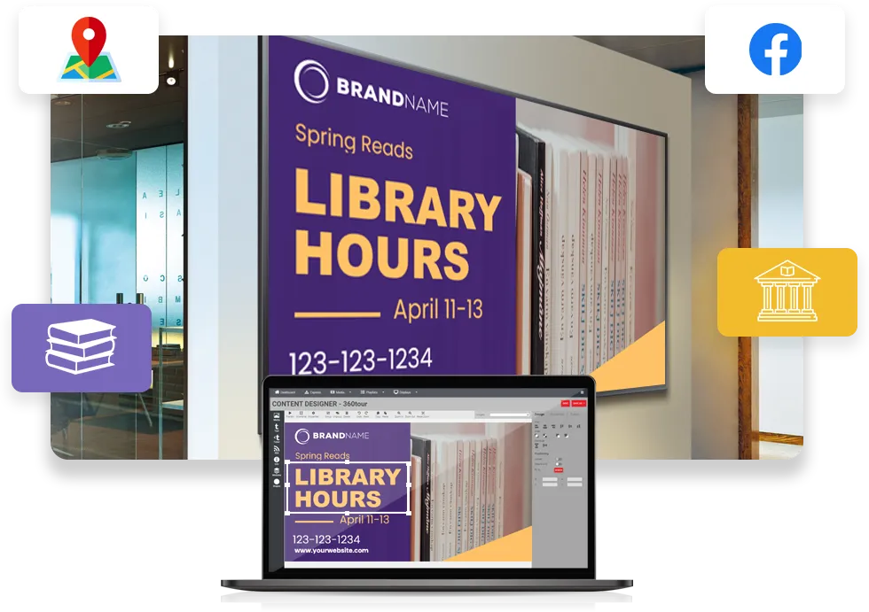 Affichage numérique de la bibliothèque