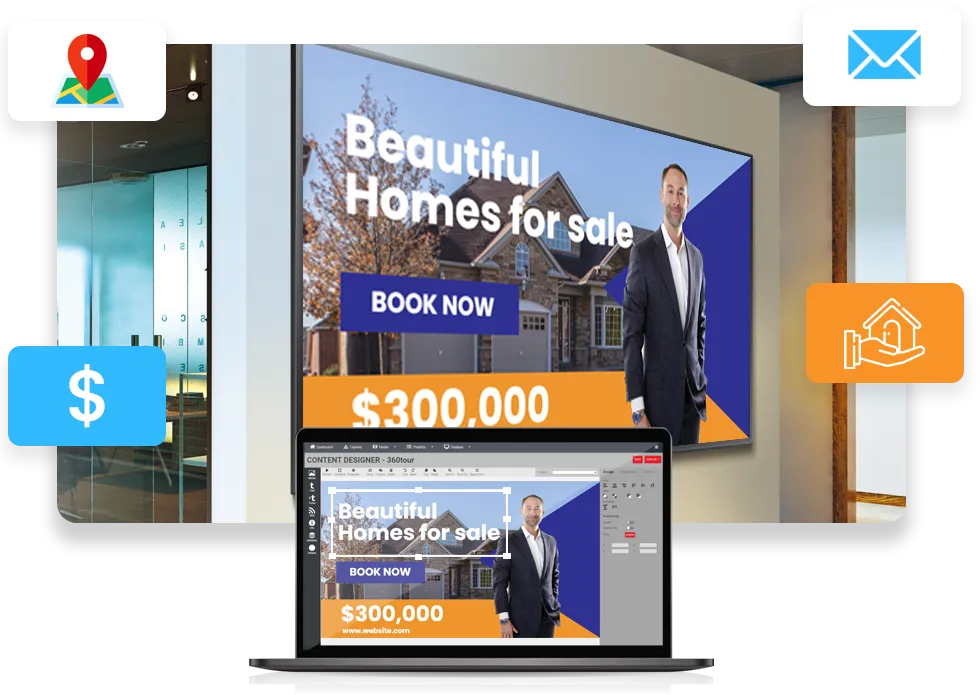 affichage numérique Immobilier
