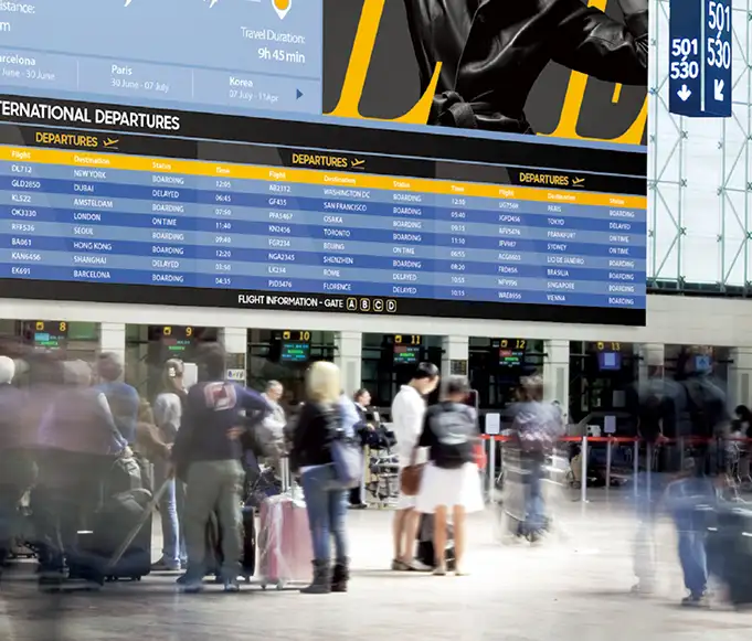 Affichage numérique des centres de transport