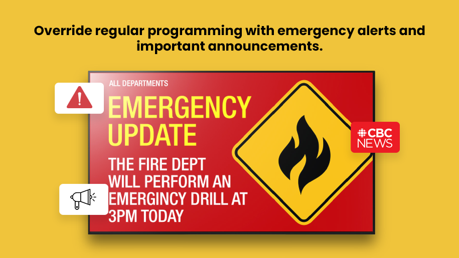 Emergency Alerts Quick Broadcast header