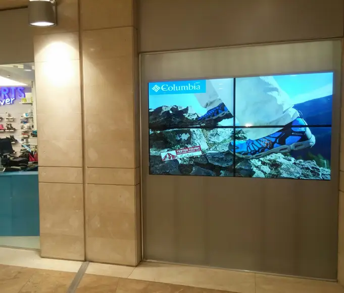 muro de video minorista