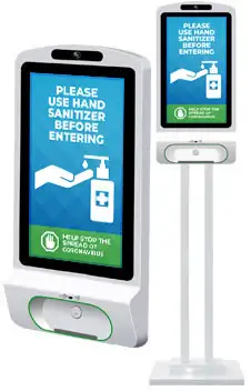 Kiosque de désinfectant pour les mains